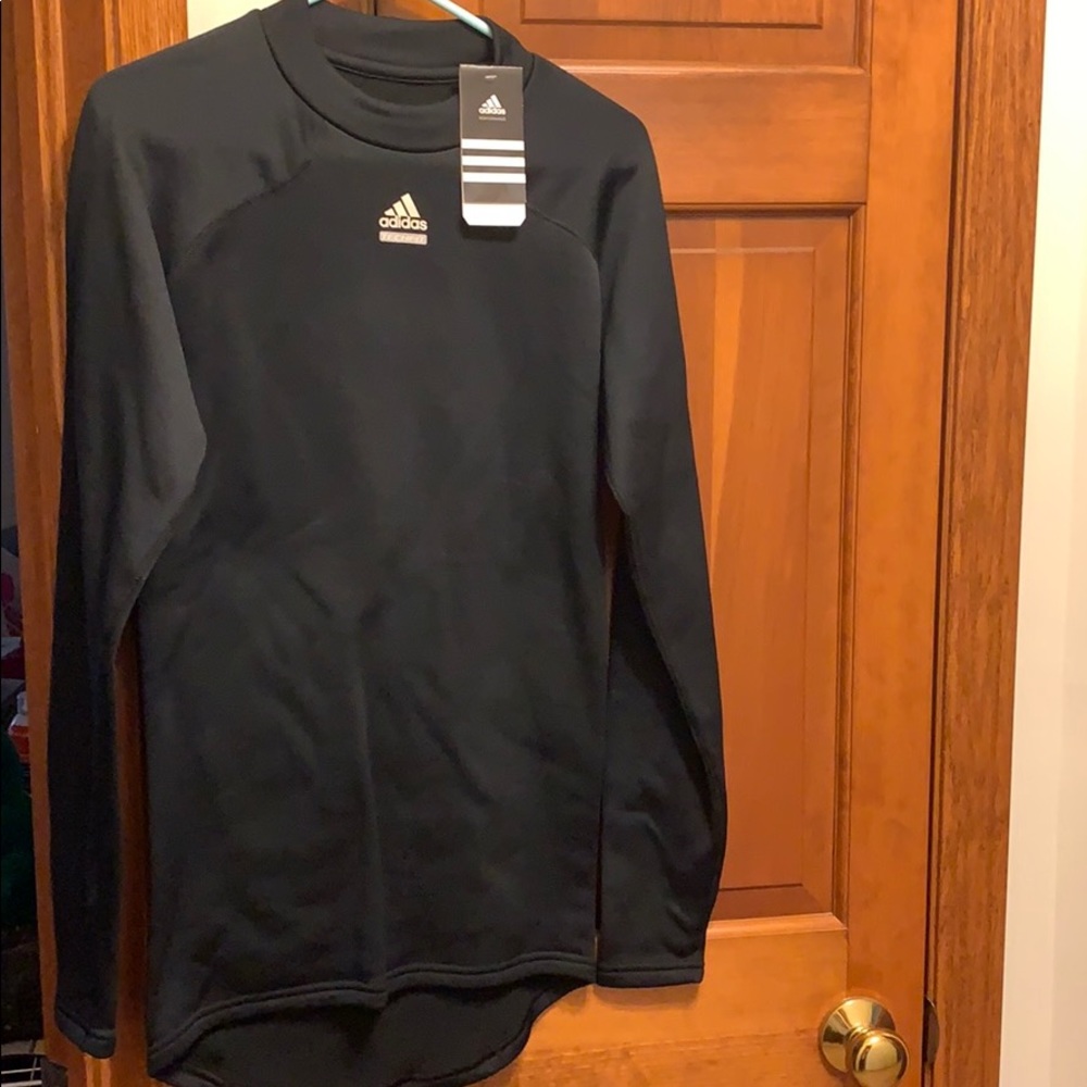 Black Adidas Techfit crew neck